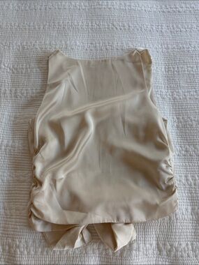NAF NAF Cream Satin Camisole Top